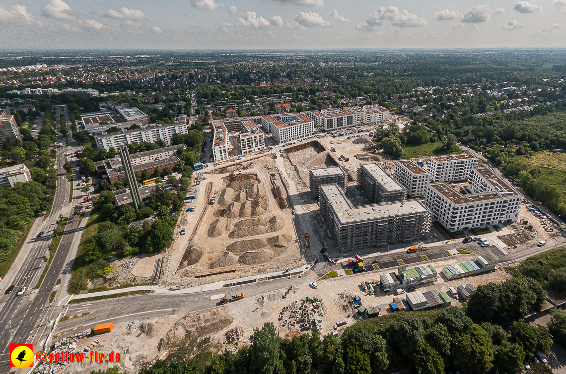 07.06.2023 - Aktuelle Luftbilder aus dem Alexisquartier und Pandion Verde in Neuperlach in München